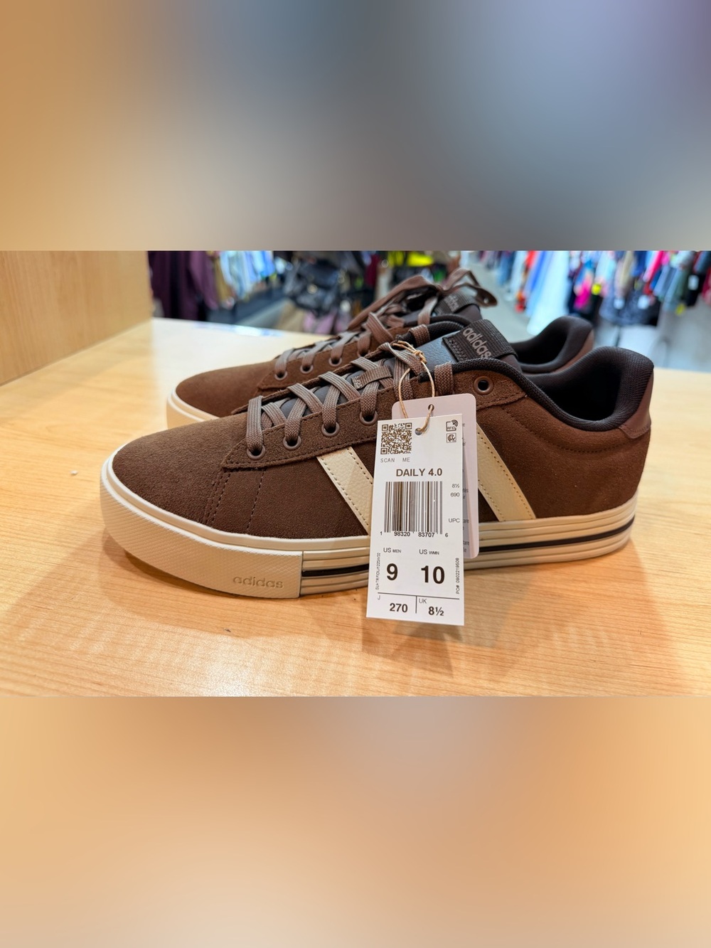 adidas Daily 4.0 Men's Brown with Cream Accent Sneakers